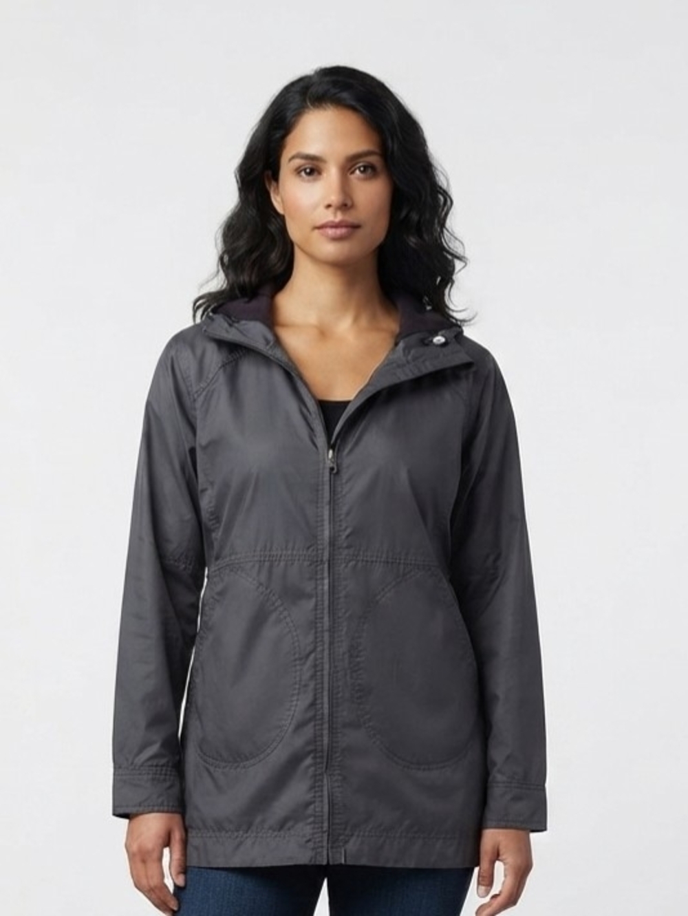 Women’s Lightweight Hooded Packable Rain Jacket  Size Small